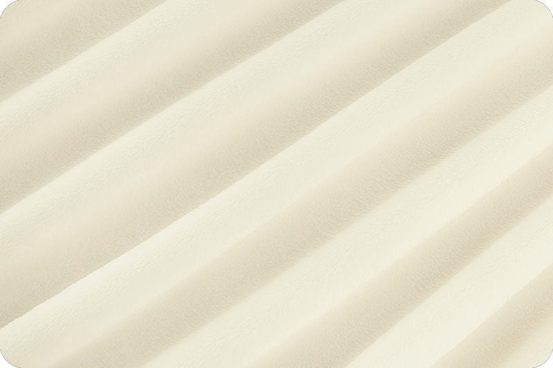 END OF BOLT (17" x 60") Ivory Solid Cuddle® 3 Smooth Minky Plush From Shannon Fabrics- 3mm