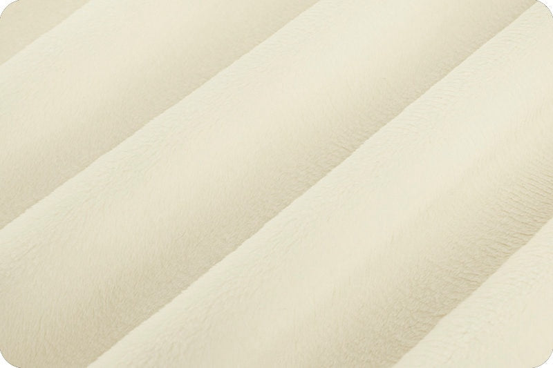 END OF BOLT (17" x 60") Ivory Solid Cuddle® 3 Smooth Minky Plush From Shannon Fabrics- 3mm