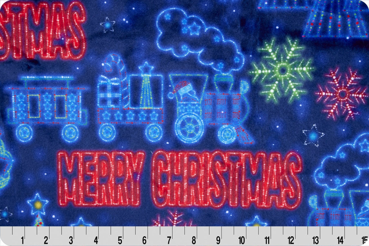END OF BOLT (35" x 60") - Deck the Halls Digital Cuddle® Multi Smooth Minky from Shannon Fabric - 2.5mm pile