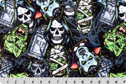 Minky - Gory Ghouls Digital Cuddle Multi From Shannon Fabrics - 60" Wide