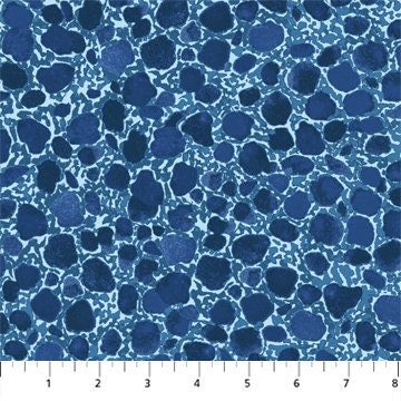 Baubles in Navy by Boccaccini Meadows from the Eden Collection for Figo Fabrics BY THE YARD - 100% Cotton Fabric
