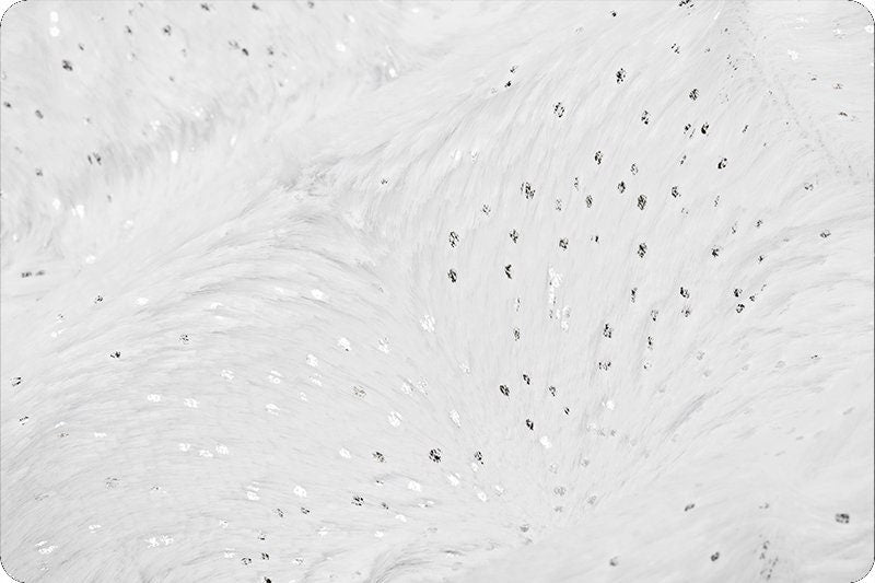 Minky - Dazzle SNOW and SILVER From Shannon Fabrics - 60" Wide