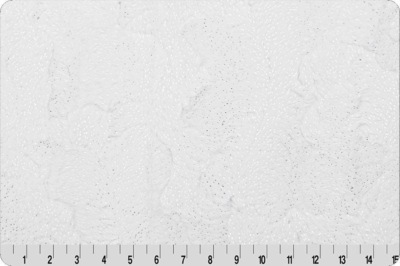 Minky - Dazzle SNOW and SILVER From Shannon Fabrics - 60" Wide