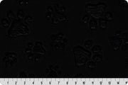 Minky - Luxe Cuddle® Embossed Paws BLACK From Shannon Fabrics