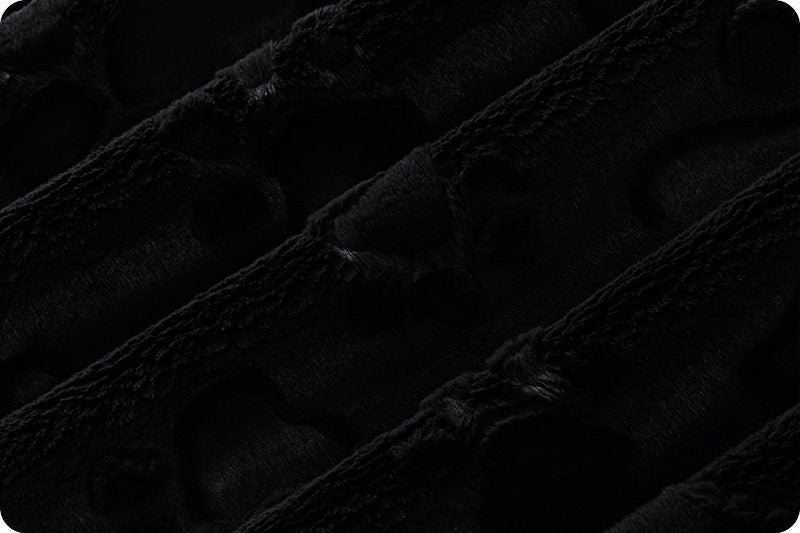 Minky - Luxe Cuddle® Embossed Paws BLACK From Shannon Fabrics