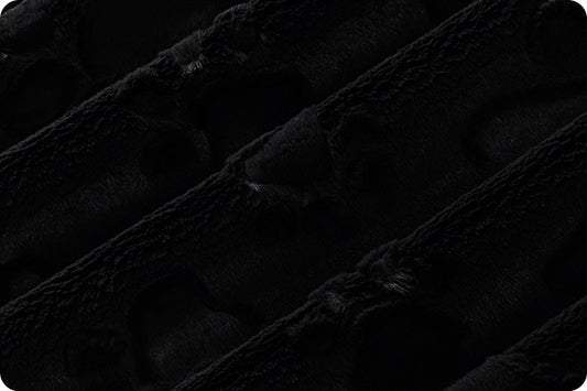 Minky - Luxe Cuddle® Embossed Paws BLACK From Shannon Fabrics