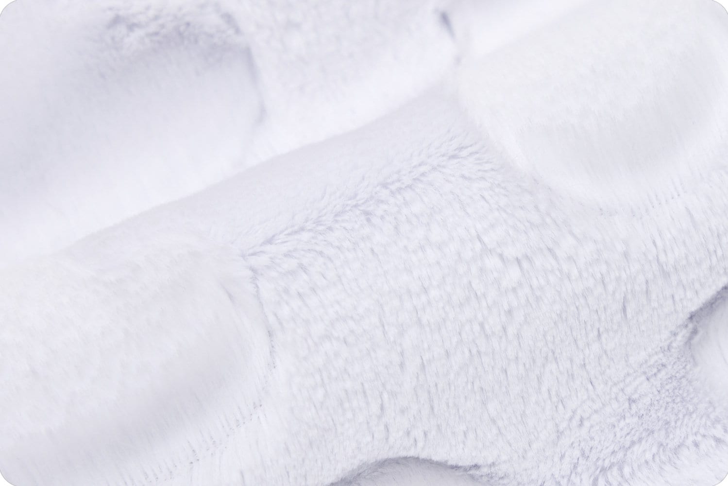 End of Bolt 48" x 60" - Luxe Cuddle® Hearts Snow MINKY From Shannon Fabrics 10mm Pile