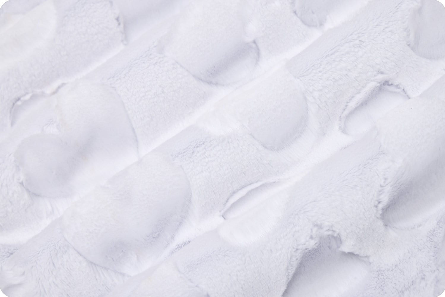 End of Bolt 42" x 60" - Luxe Cuddle® Hearts Snow MINKY From Shannon Fabrics 10mm Pile
