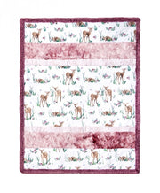 KIT - Bambino Cuddle Kit Love You Deerly from Shannon Fabrics - Kit includes 5 pre-cut strips, pattern, backing, and binding (28"x37")