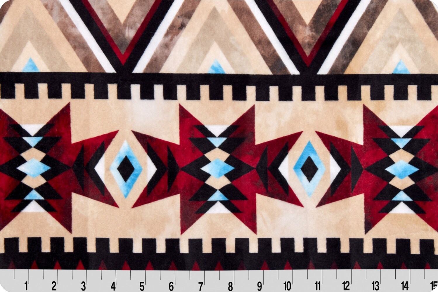 END OF BOLT 67" x 60" Aztec Digital Cuddle® Smooth in Honey Minky from Shannon Fabric - 2.5mm pile