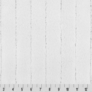 END OF BOLT 2yds (72" x 60") Luxe Cuddle® Mini Mink Channeled in Snow from Shannon Fabric's Minky Collection - 15mm pile