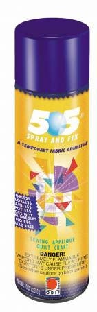 1 can of 14.7 ounce 505 Temporary Fabric Adhesive Spray from Odif - Great for Minky Strip Quilts - Large Can
