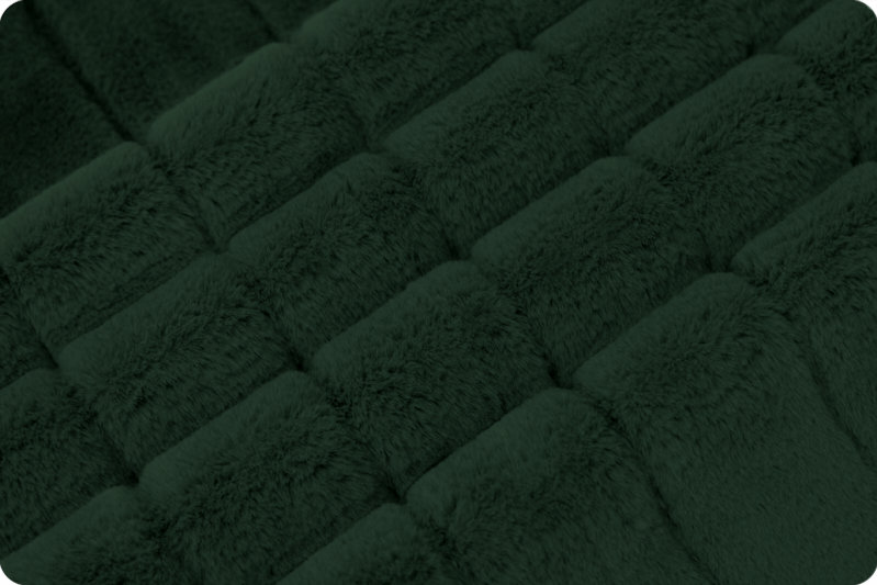 END OF BOLT - 33" X 60" - Luxe Cuddle® Sydney in Forest Green Plush Minky from Shannon Fabric- 15mm Pile