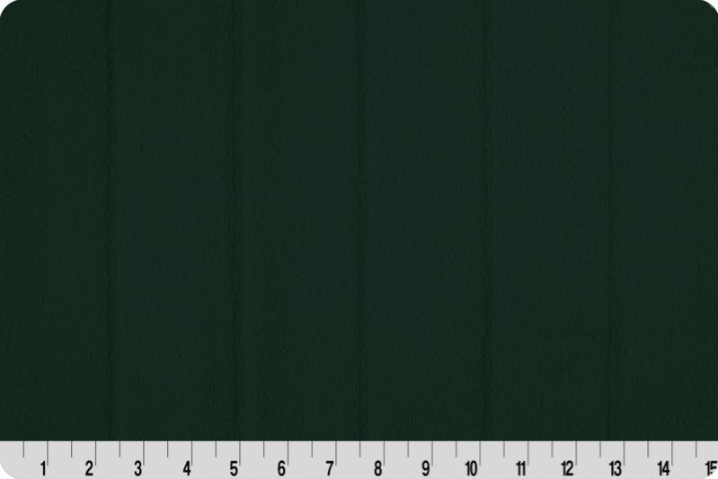 END OF BOLT - 33" X 60" - Luxe Cuddle® Sydney in Forest Green Plush Minky from Shannon Fabric- 15mm Pile