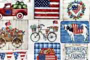 END OF BOLT 32" x 60" Homeland in Jeans Digital Cuddle® Smooth Minky from Shannon Fabrics - 2.5mm pile