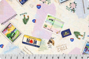 END OF BOLT 72" x 60" (2yd X 60") Minky Digital Cuddle® 3 Where Ya' Been? States Pennsylvania