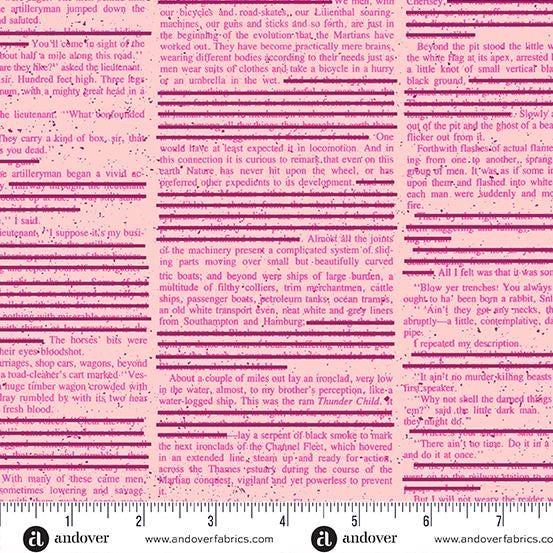 Redacted Redux in Flush from the Scrawl Collection by Giucy Giuce for Andover Fabrics BY THE YARD - 100% Cotton