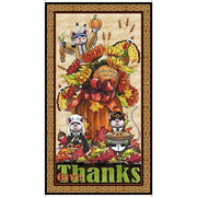 A Pilgrim's Autumn in Straw 24" Panel from A Pilgrim's Autumn Collection by ©Desiree’s Designs for Quilting Treasures Fabrics -100% Cotton