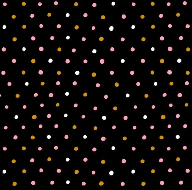 Dots in Black from the Springtime Tea Collection by Cynthia Frenette for P&B Textiles BY THE YARD  - 100% Cotton