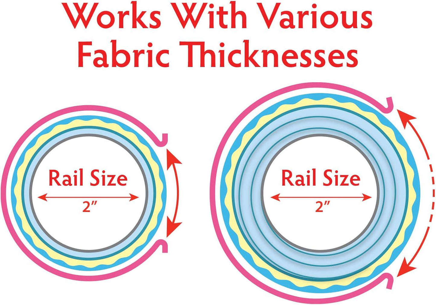 The Grace Company Start Right 2" Quilt Clips, Pink - 4 in each pack of 24"Clips - For Longarm Frames