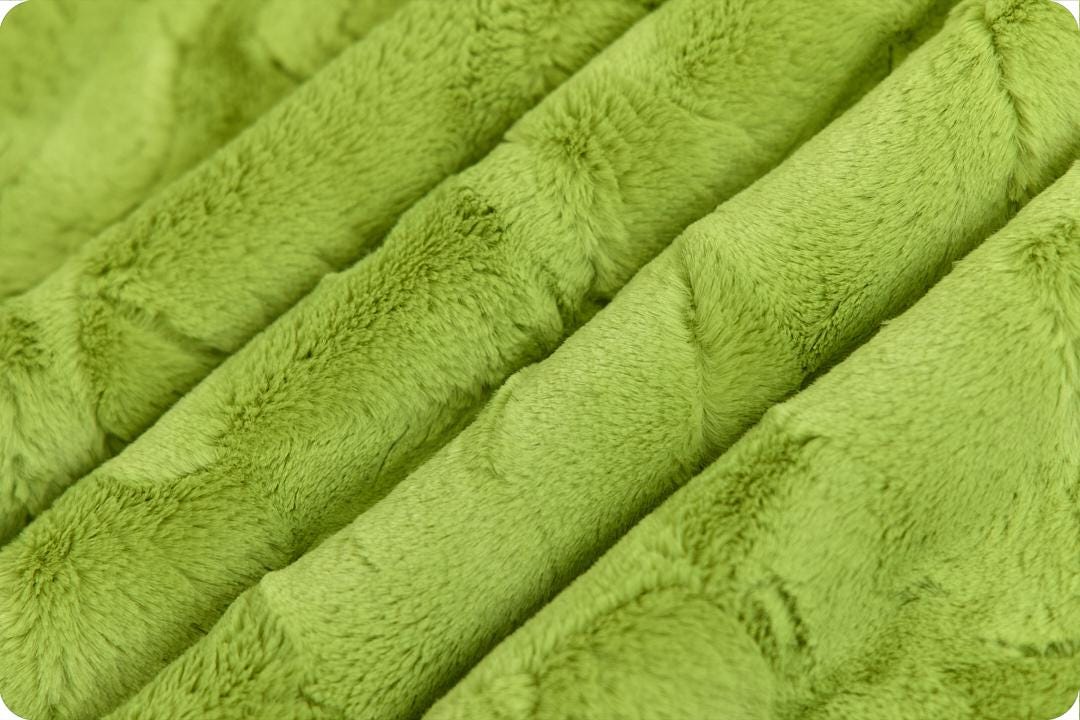 Luxe Cuddle Hide in Mean Green MINKY Fabric From Shannon Fabrics - matches the Grinch