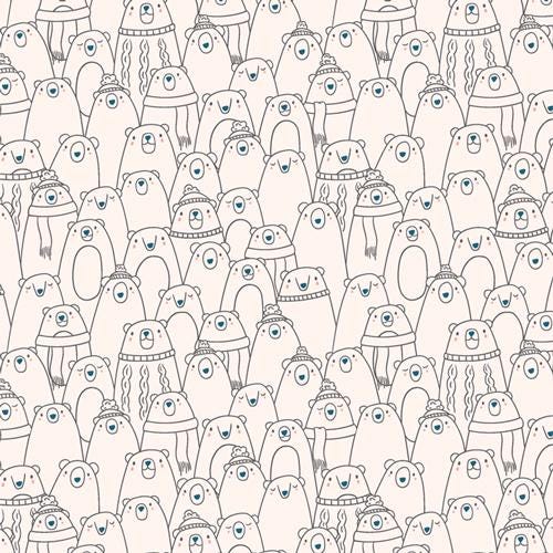 Cozy Bears from the Arctic Tale Capsule by Art Gallery Fabrics Studio - 100% Cotton