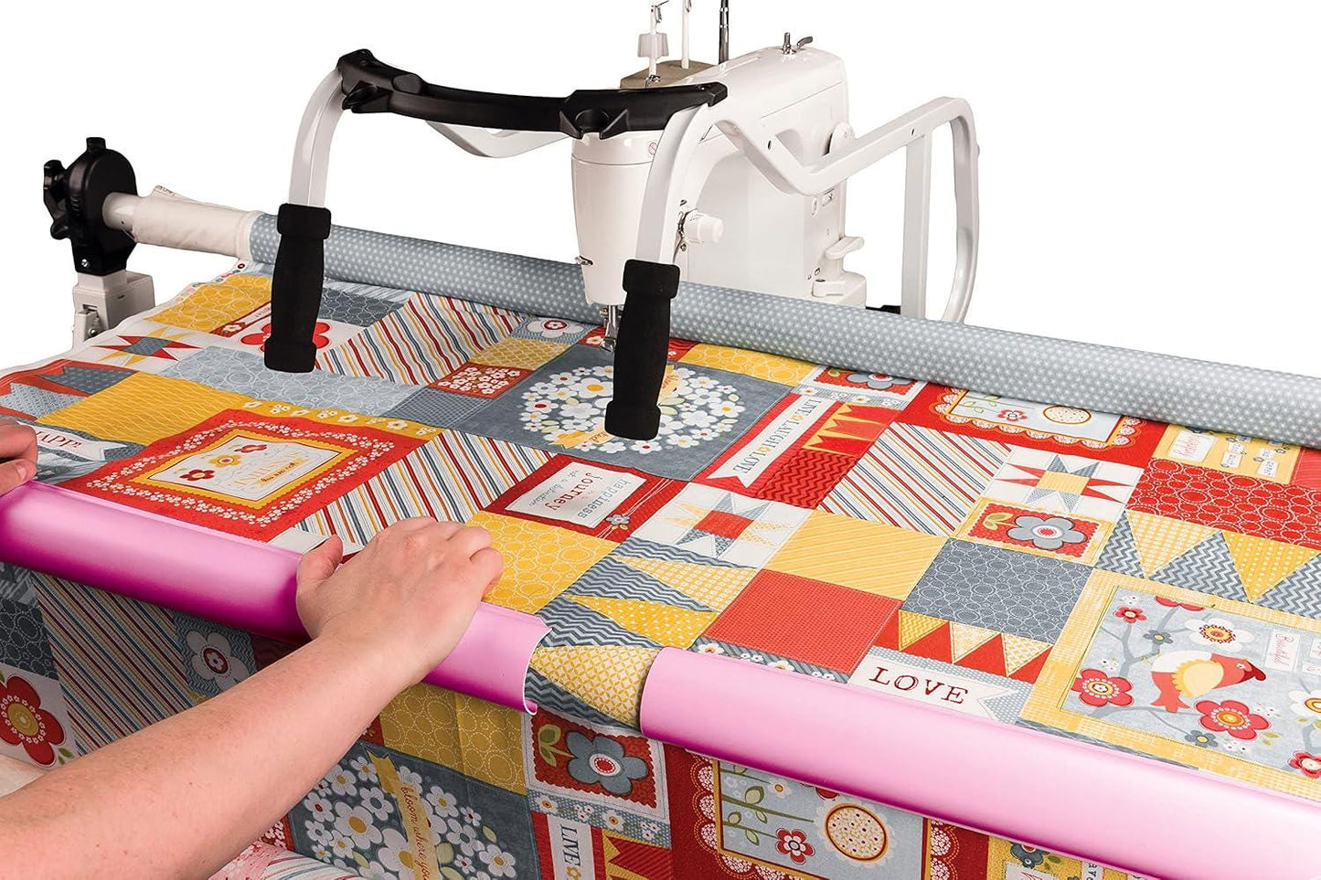 The Grace Company Start Right 2" Quilt Clips, Pink - 4 in each pack of 24"Clips - For Longarm Frames