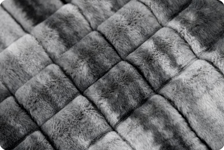 END OF BOLT 27" x 60" - Luxe Cuddle® Sydney Wave in Alloy from Shannon Fabrics- 15mm Pile