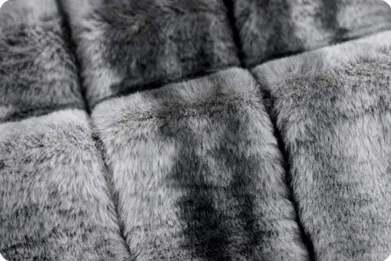 END OF BOLT 27" x 60" - Luxe Cuddle® Sydney Wave in Alloy from Shannon Fabrics- 15mm Pile