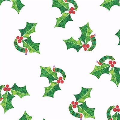 The Very Hungry Caterpillar Christmas Hollys from Andover Fabrics