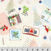 Minky - DISCONTINUED-Where Ya' Been? States Digital Cuddle® OHIO from Shannon Fabrics - 60" Wide's Digital Cuddle Collection