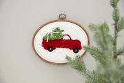 Kimberbell RED TRUCK "Merrily We Roll Along" Punch Needle Complete Kit - Punch Needle Plus