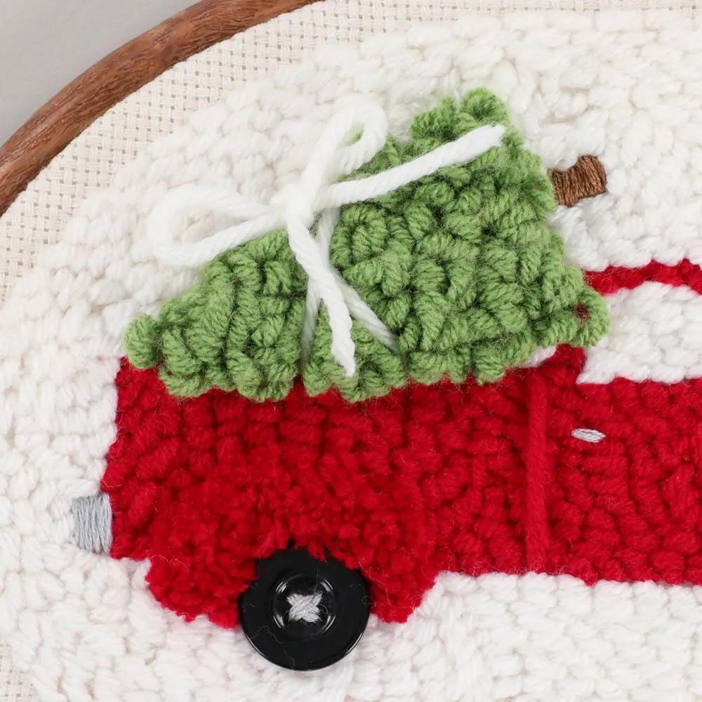 Kimberbell RED TRUCK "Merrily We Roll Along" Punch Needle Complete Kit - Punch Needle Plus