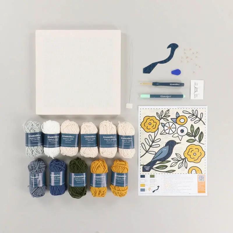 Kimberbell's Birdsong Bouquet Punch Needle Plus Kit - Everything needed to make project is included