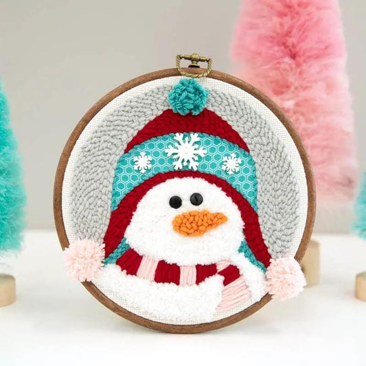 Kimberbell Shivering Snowman Punch Needle Complete Kit - Punch Needle Plus