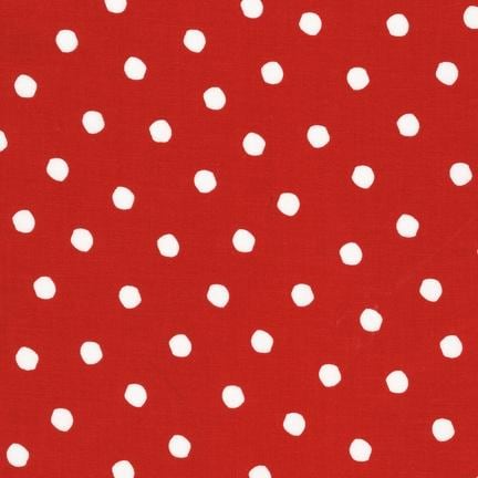Cherry Red Dr Seuss Dots from the Celebrate Seuss! Collection by Robert Kaufman - 100% Cotton