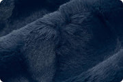 END OF BOLT 36" x 80" Minky - Luxe Cuddle® Mirage extra wide 80" in Navy Furry Fabric from Shannon Fabrics