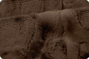 END OF BOLT 30" x 80" Minky - Luxe Cuddle® Mirage extra wide 80" in Truffle Furry Fabric from Shannon Fabrics