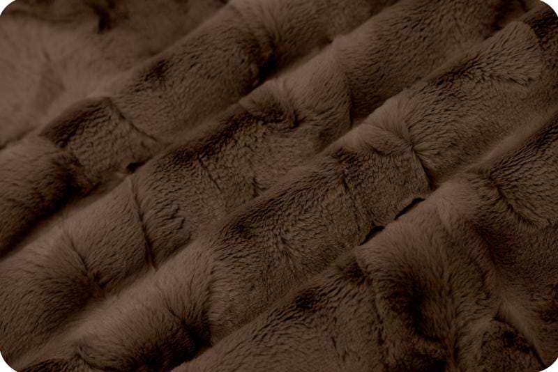 END OF BOLT 30" x 80" Minky - Luxe Cuddle® Mirage extra wide 80" in Truffle Furry Fabric from Shannon Fabrics