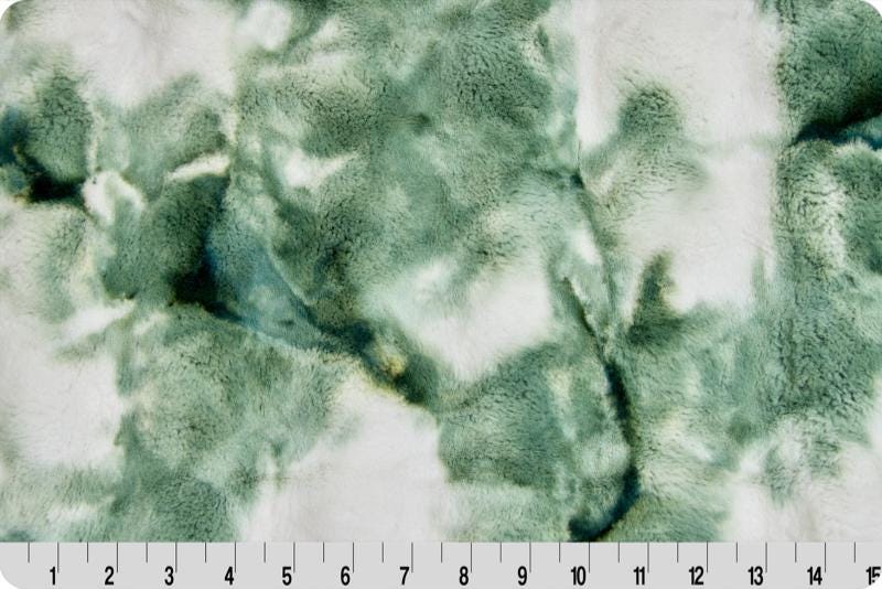 END OF BOLT 31" x 60" Luxe Cuddle® Sorbet Powderpuff in Forest High Pile Plush Minky from Shannon Fabric- 15mm Pile