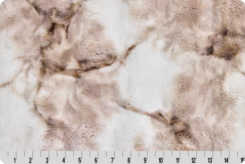 END OF BOLT 54" x 60" Luxe Cuddle® Sorbet Powderpuff in Truffle Plush Minky from Shannon Fabric- 15mm Pile