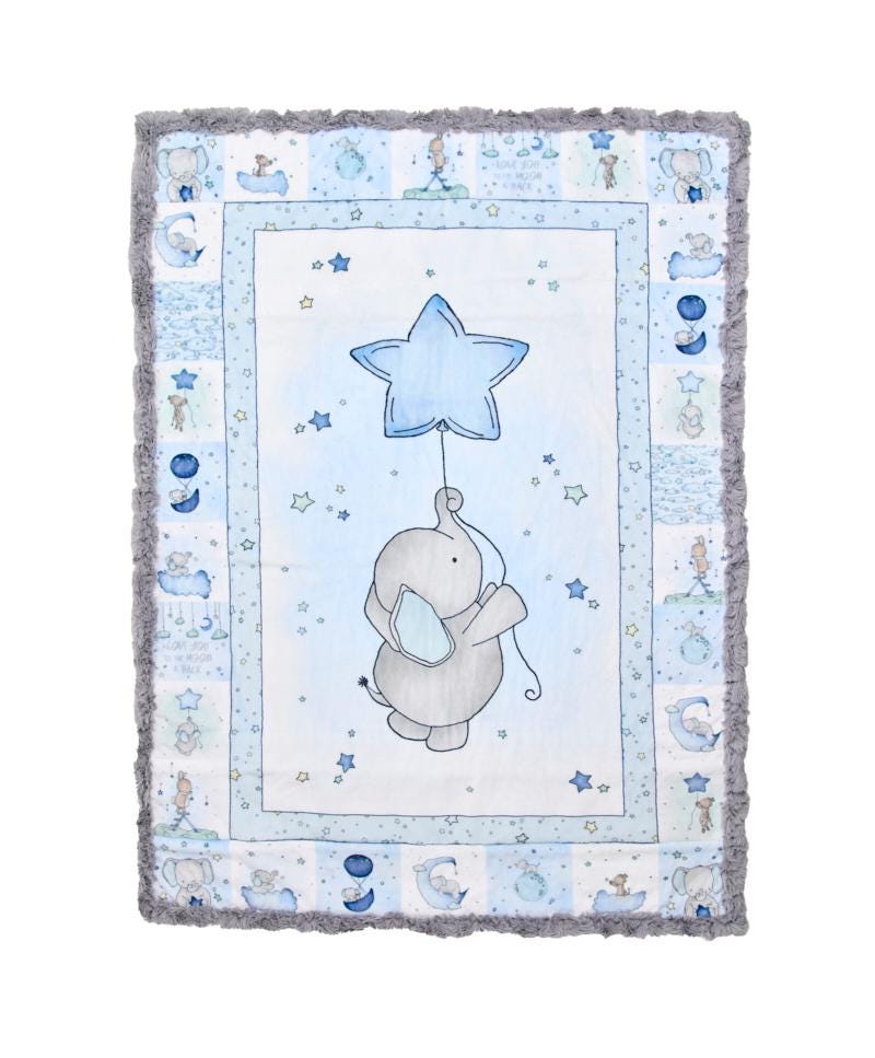 SWEET PEA ELI Minky Quilt Kit- Tiny Tales Cuddle Kit  From Shannon Fabrics 28" x 41"