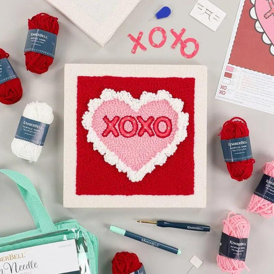 Kimberbell's Hugs and Kisses Punch Needle Plus Kit - Everything needed to make project is included