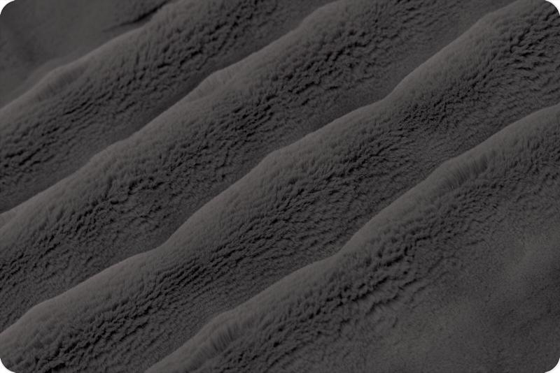 END OF BOLT 35" X 60" Luxe Cuddle® Marbella in Charcoal Plush Minky from Shannon Fabric- 10mm