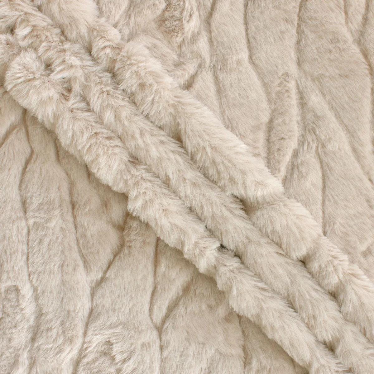 END of BOLT 27" x 60" Minky- Four Seasons Snuggle in Mushroom from EZ Fabrics