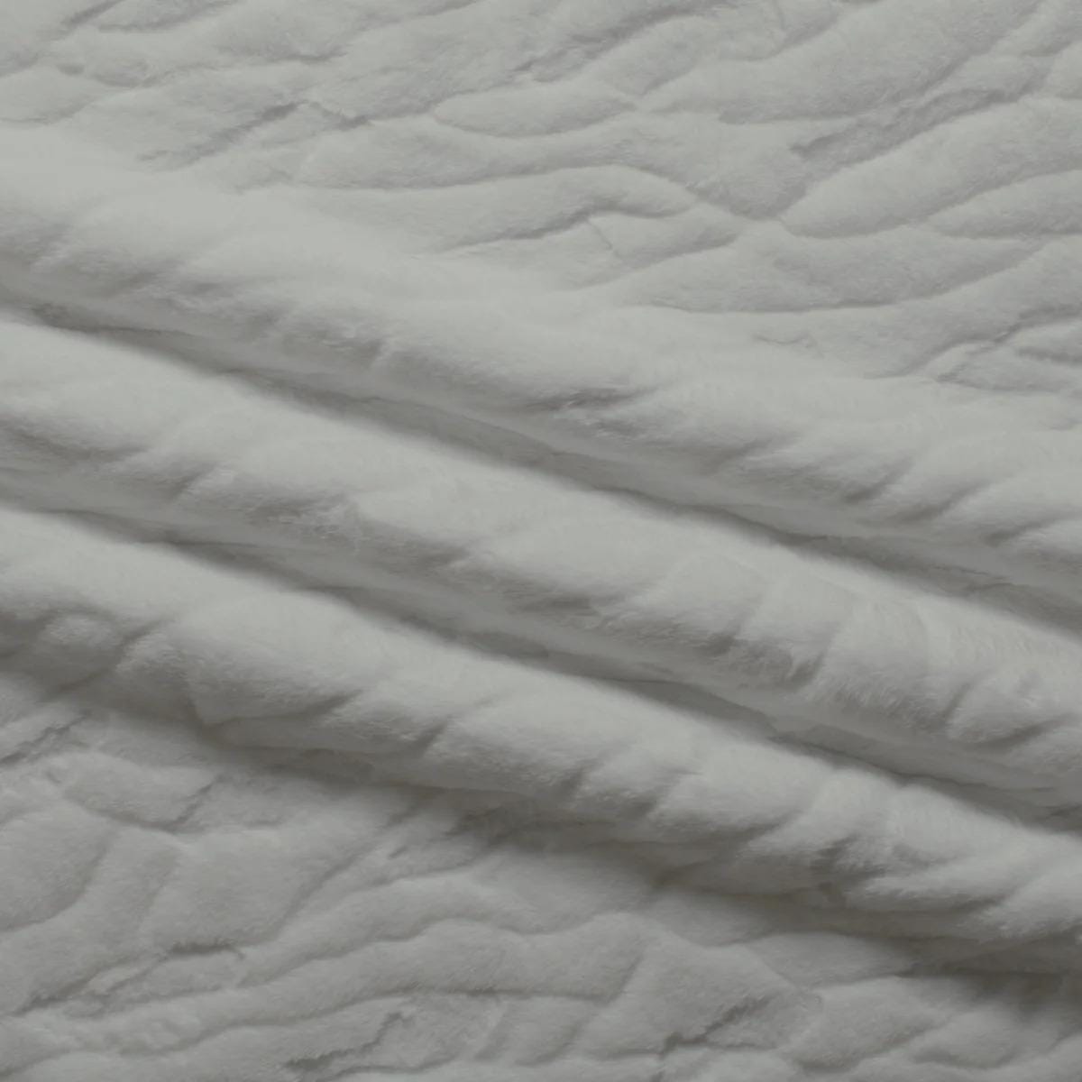 End of Bolt 36" x 60" Minky- Four Seasons Snuggle in Silver from EZ Fabrics