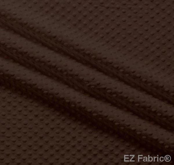 Snuggle Dimple Dots in Chocolate Soft Plush Minky From EZ Fabrics - You Choose the Cut