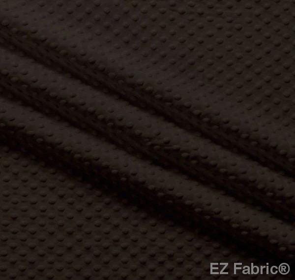 Snuggle Dimple Dots in Dark Chocolate Soft Plush Minky From EZ Fabrics - You Choose the Cut