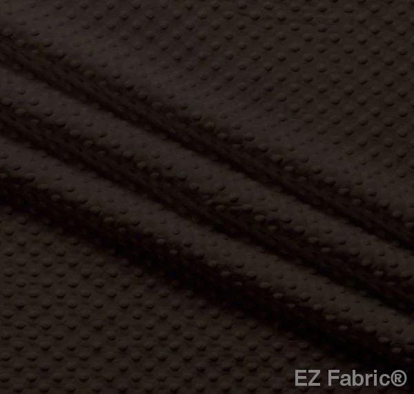 Snuggle Dimple Dots in Dark Chocolate Soft Plush Minky From EZ Fabrics - You Choose the Cut