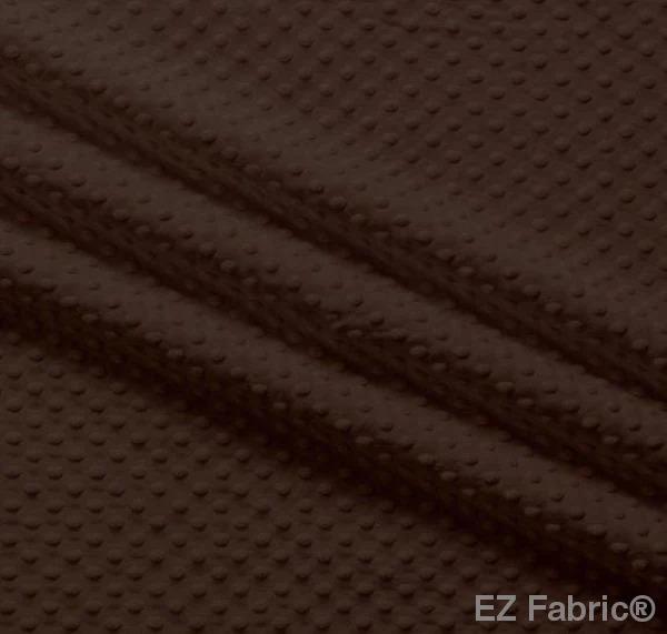Snuggle Dimple Dots in Chocolate Soft Plush Minky From EZ Fabrics - You Choose the Cut